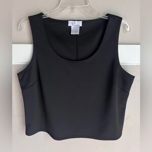 Elegant Black Sleeveless Tank Top Size L